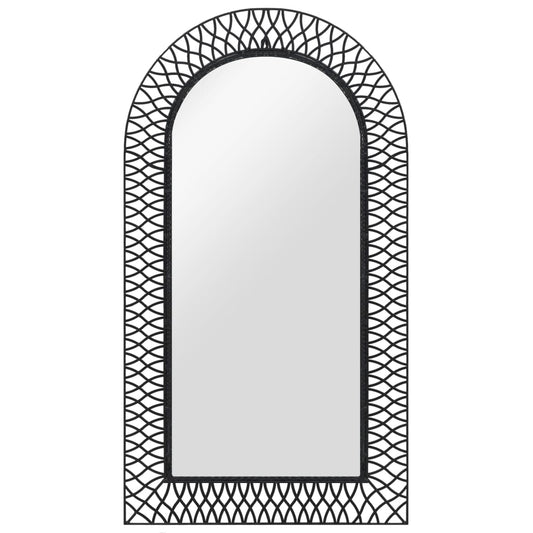 Wall Mirror Arched 60x110 cm Black