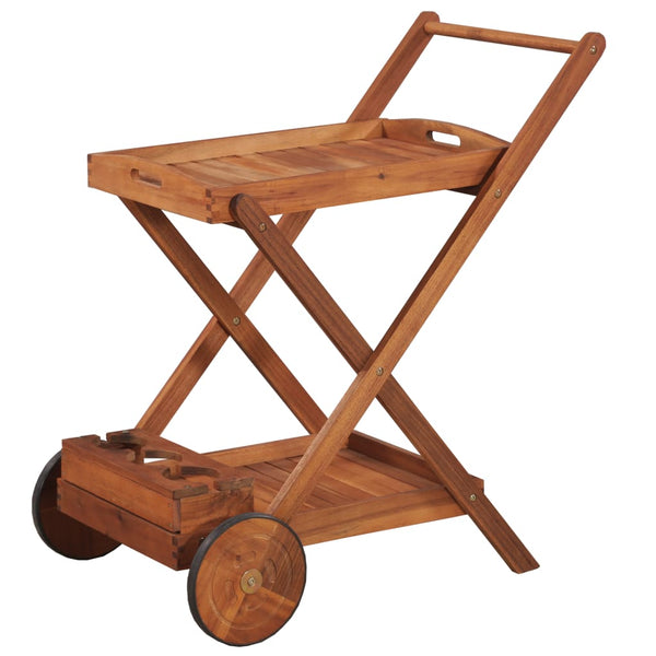  Tea Trolley Solid Acacia Wood
