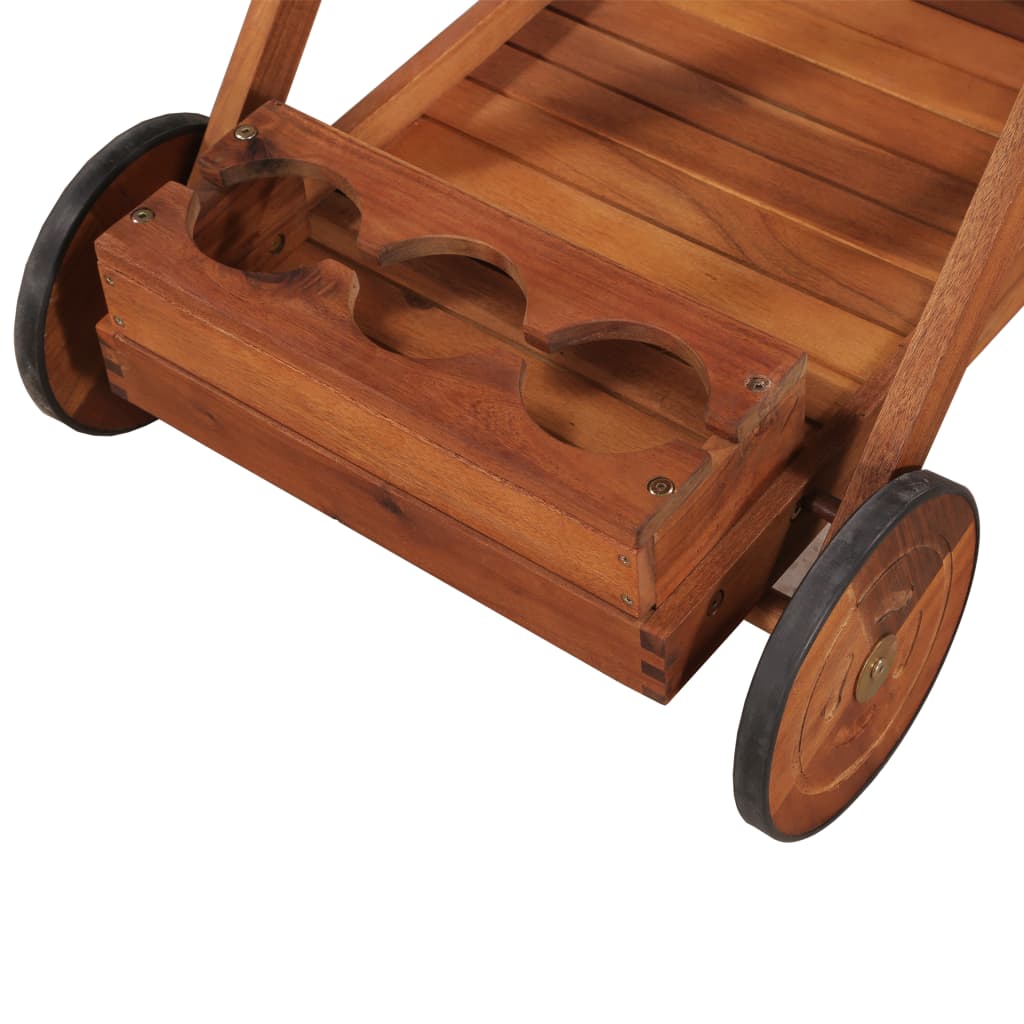 Tea Trolley Solid Acacia Wood