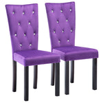 Dining Chairs 2 pcs Purple Velvet