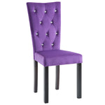 Dining Chairs 2 pcs Purple Velvet