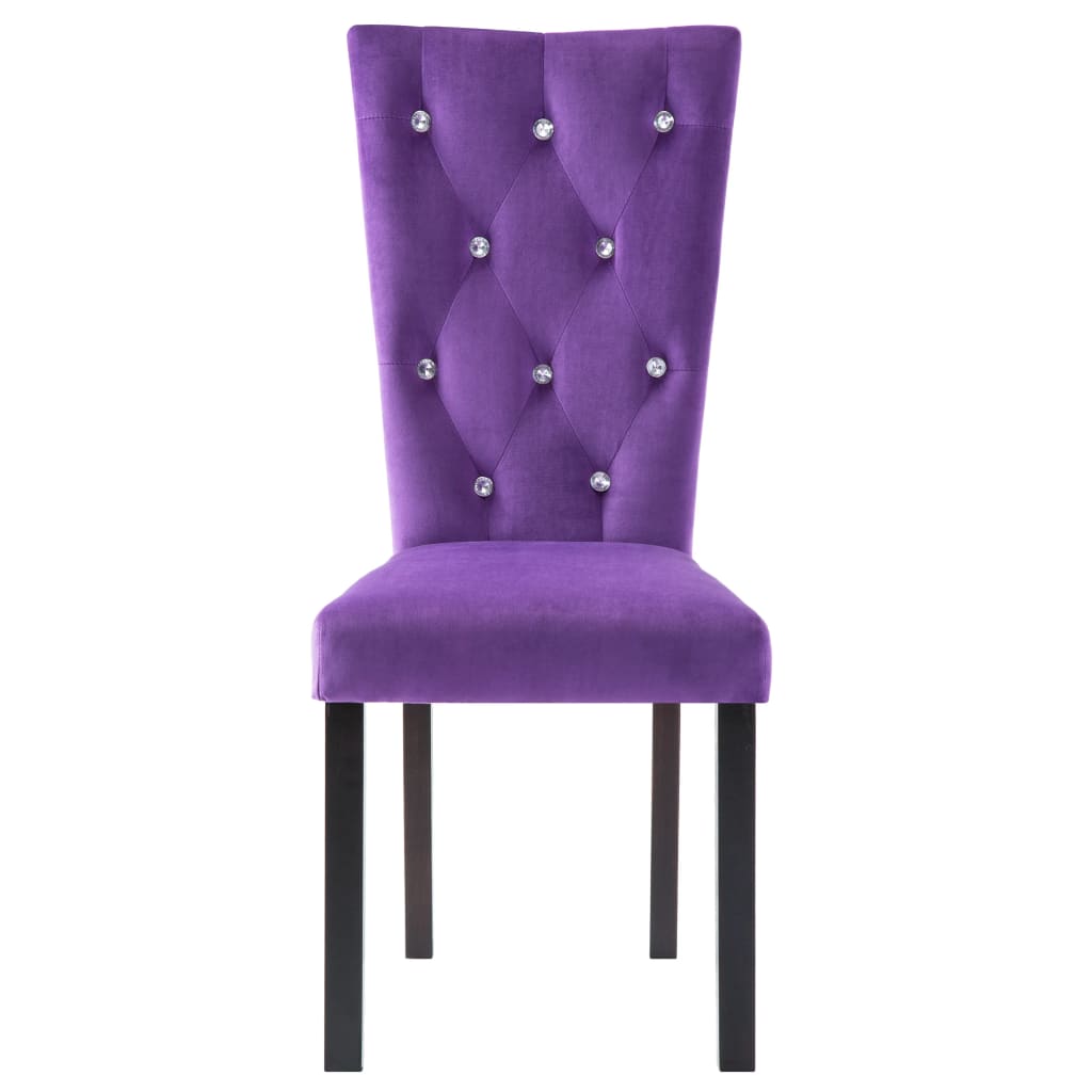 Dining Chairs 2 pcs Purple Velvet