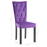 Dining Chairs 2 pcs Purple Velvet