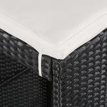 5 Piece Outdoor Bar Set Poly Rattan and Glass
