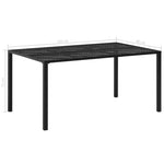 Garden Table Black - Steel