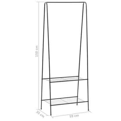 Clothes Rack 59x35x150 cm Black