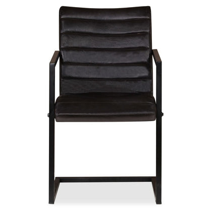 Dining Chairs 4 pcs Anthracite Real Leather