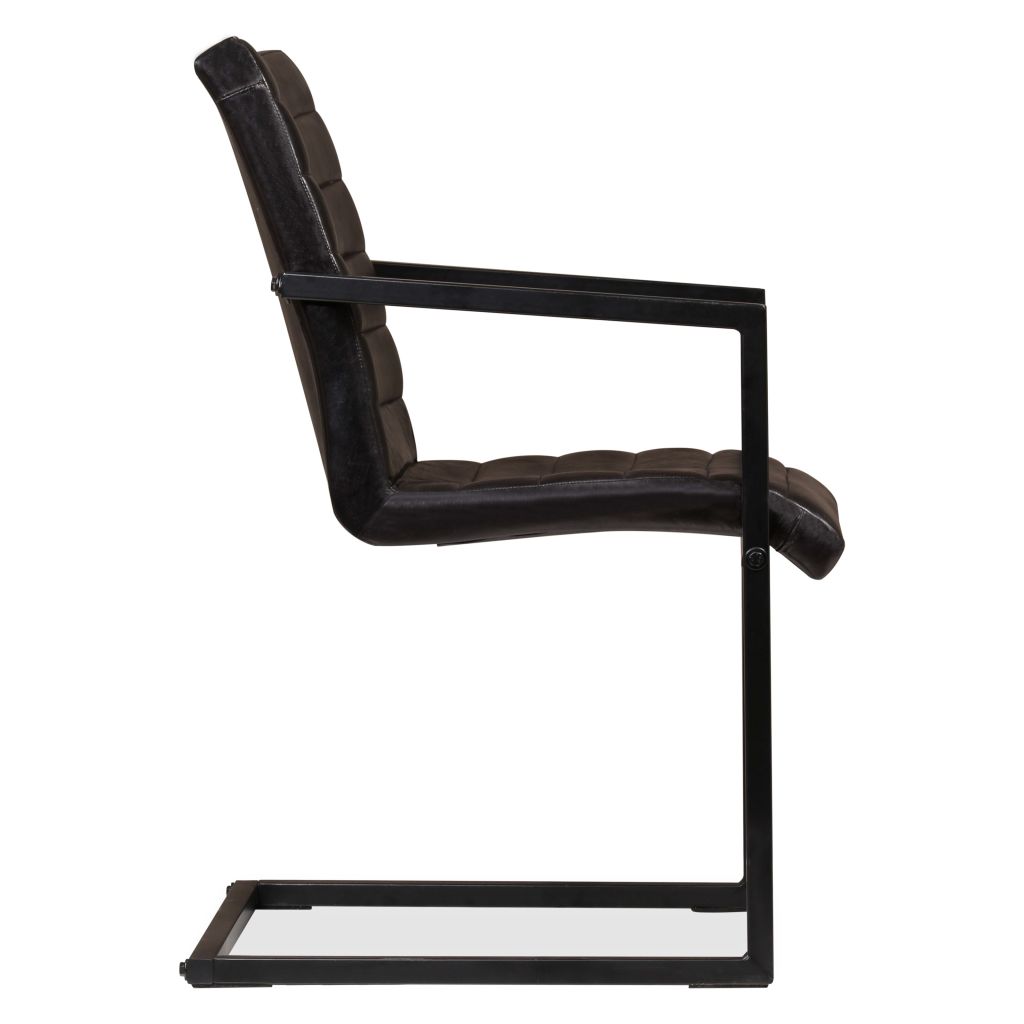 Dining Chairs 4 pcs Anthracite Real Leather
