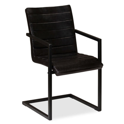 Dining Chairs 4 pcs Anthracite Real Leather