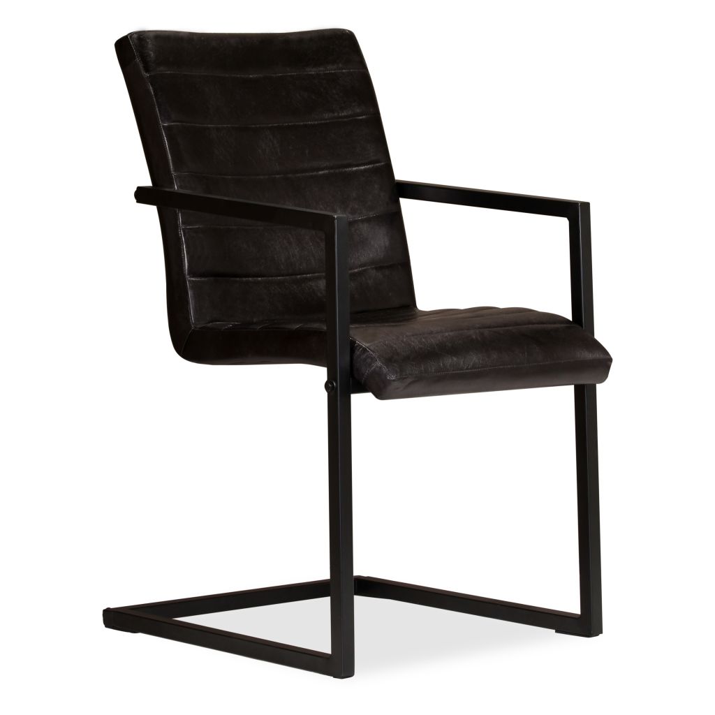 Dining Chairs 6 pcs Anthracite Real Leather