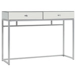 Mirrored Console Table Steel and Glass