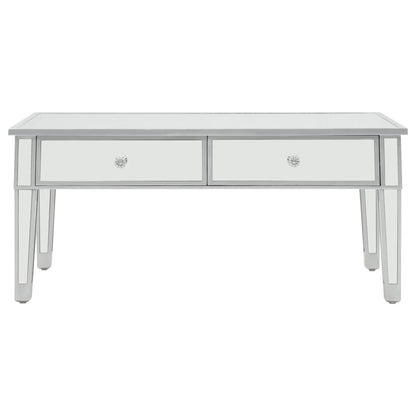 Mirrored Coffee Table MDF and Glass 100x50x45 cm
