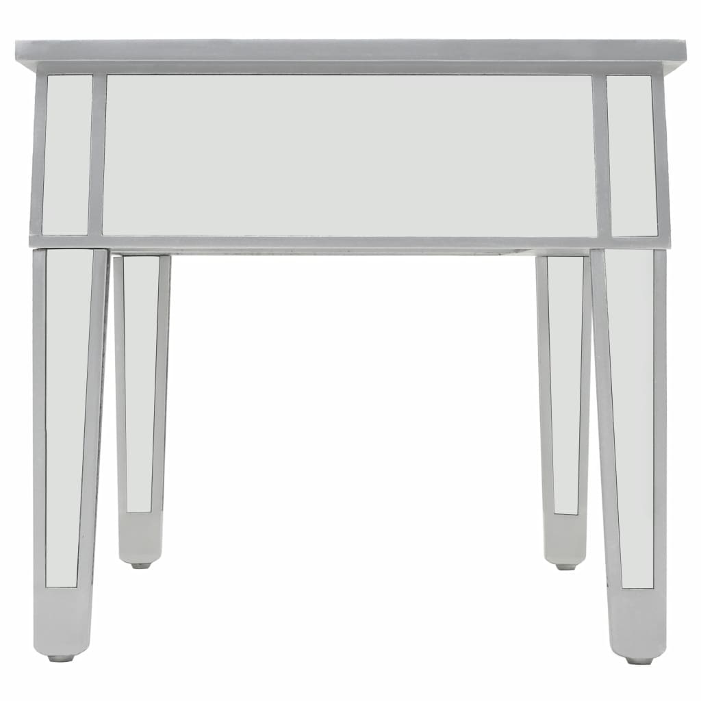 Mirrored Coffee Table MDF and Glass 100x50x45 cm