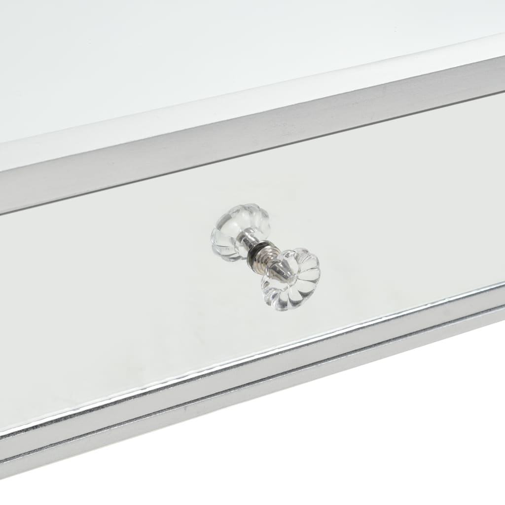 Mirrored Coffee Table MDF and Glass 100x50x45 cm