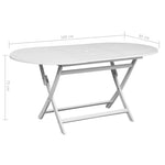 Garden Table  Solid Acacia Wood White