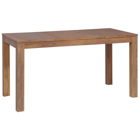 Dining Table Solid Teak Wood with Natural Finish 140x70x76 cm