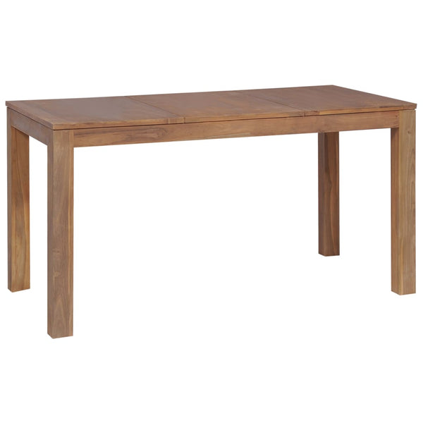  Dining Table Solid Teak Wood with Natural Finish