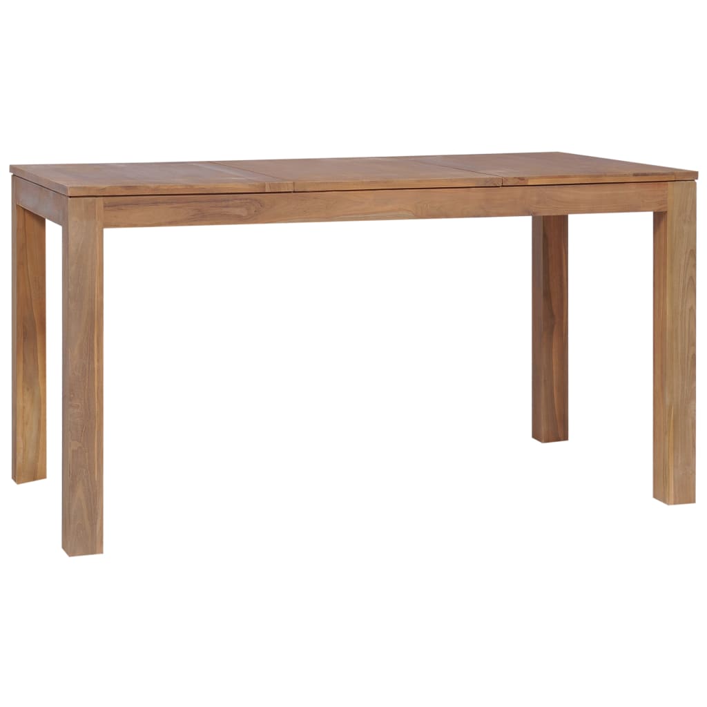 Dining Table Solid Teak Wood with Natural Finish 140x70x76 cm
