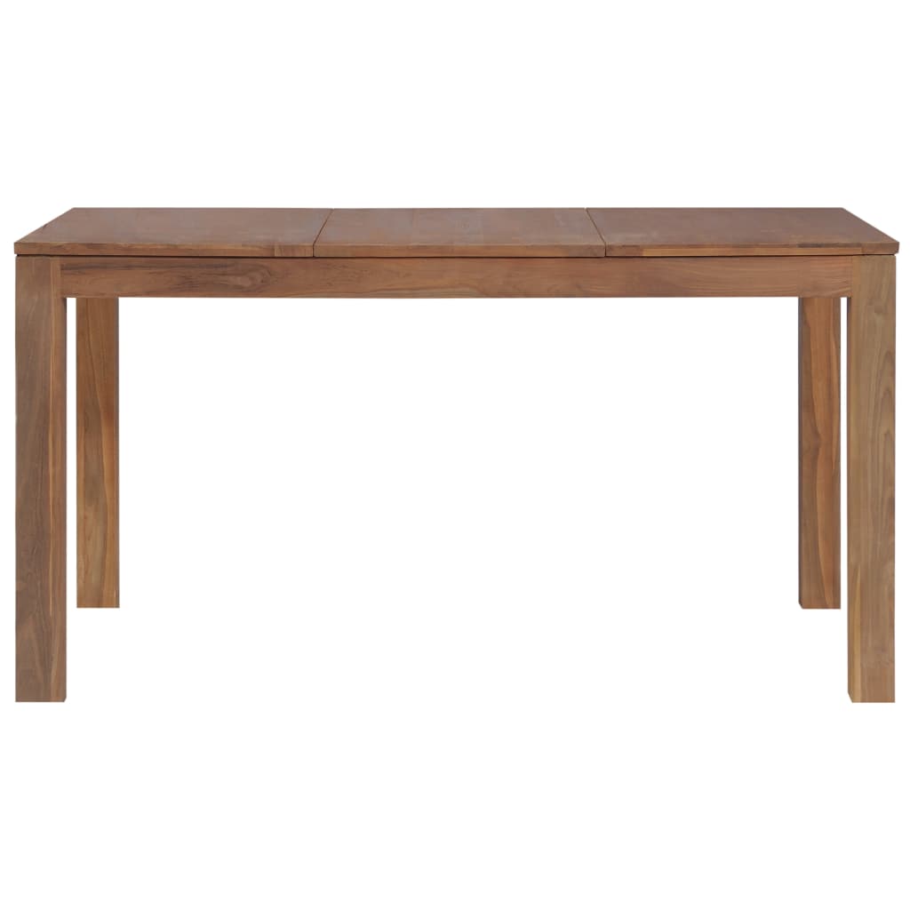 Dining Table Solid Teak Wood with Natural Finish 140x70x76 cm