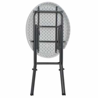 Folding Bar Table White 80x110 cm HDPE
