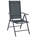 3 Piece Bistro Set Aluminium and Textilene Black
