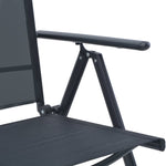 3 Piece Bistro Set Aluminium and Textilene Black