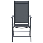 3 Piece Bistro Set Aluminium and Textilene Black