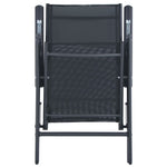 3 Piece Bistro Set Aluminium and Textilene Black