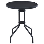 3 Piece Bistro Set Aluminium and Textilene Black