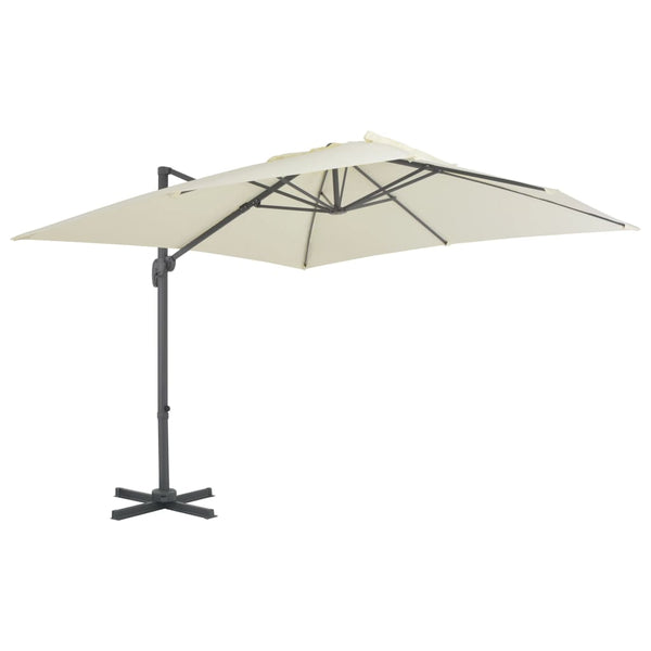  Cantilever Umbrella with Aluminium Pole 300x300 cm Sand