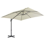 Cantilever Umbrella with Aluminium Pole 300x300 cm Sand