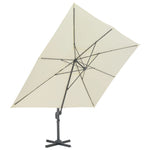 Cantilever Umbrella with Aluminium Pole 400x300 cm Sand