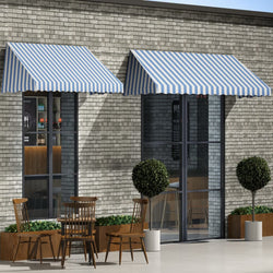 Bistro Awning 250x120 cm Blue and White