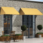 Bistro Awning Orange and White M