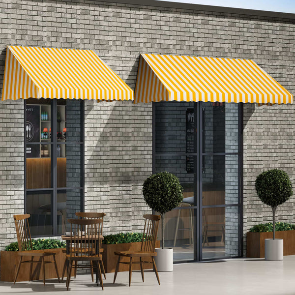  Bistro Awning Orange and White M