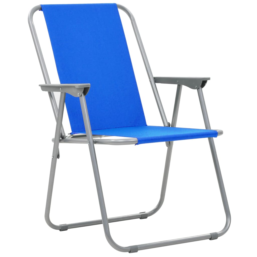 Folding Camping Chairs 2 pcs 52x59x80 cm Blue