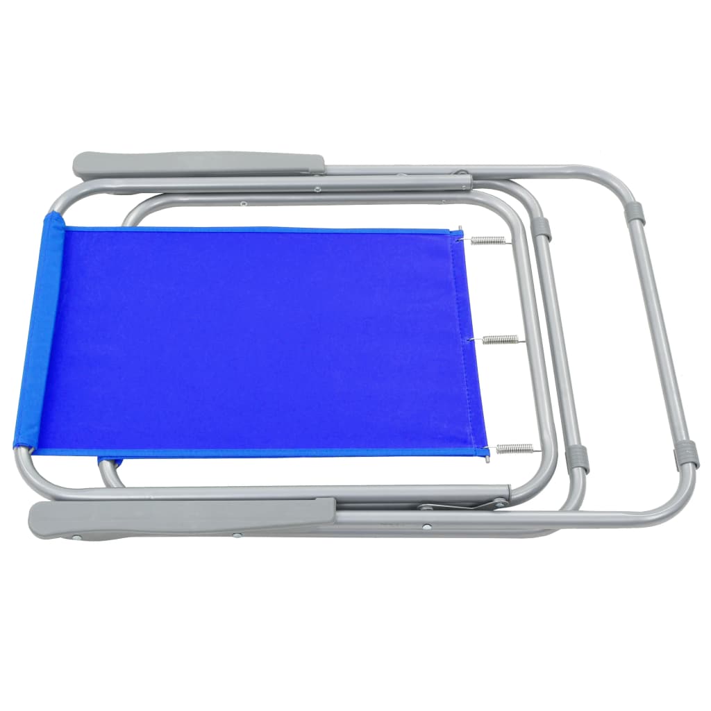 Folding Camping Chairs 2 pcs 52x59x80 cm Blue