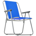 Folding Camping Chairs 2 pcs  Blue