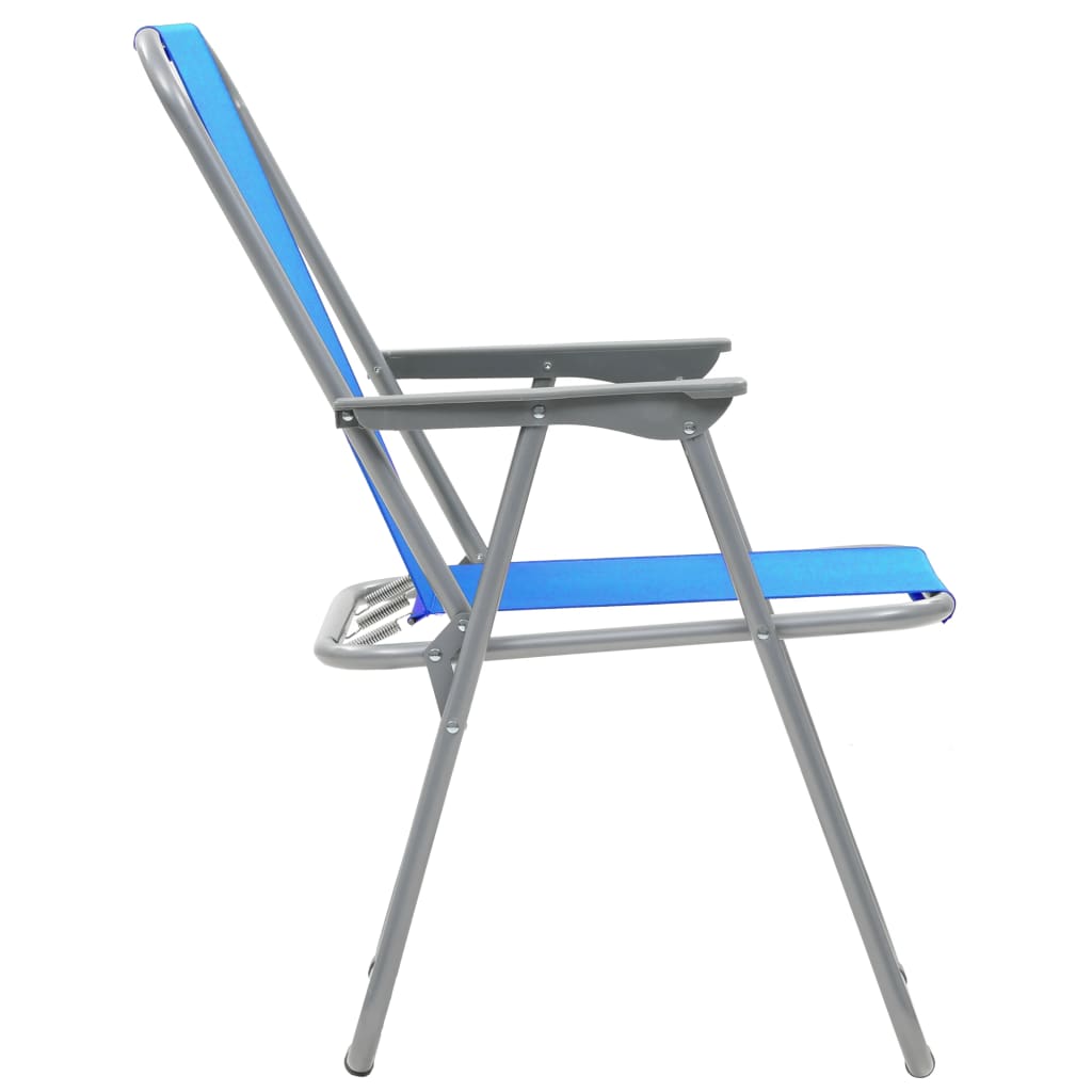Folding Camping Chairs 2 pcs 52x59x80 cm Blue