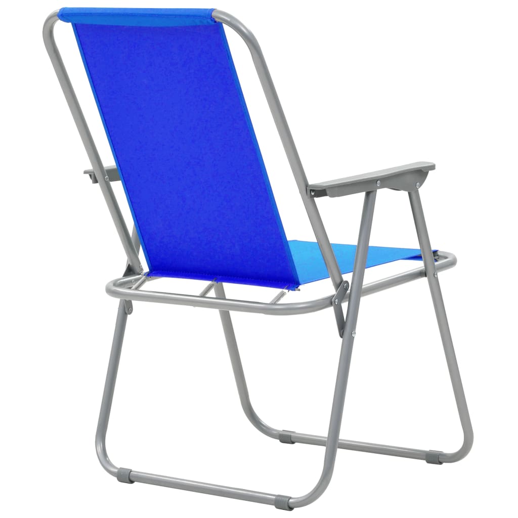 Folding Camping Chairs 2 pcs 52x59x80 cm Blue