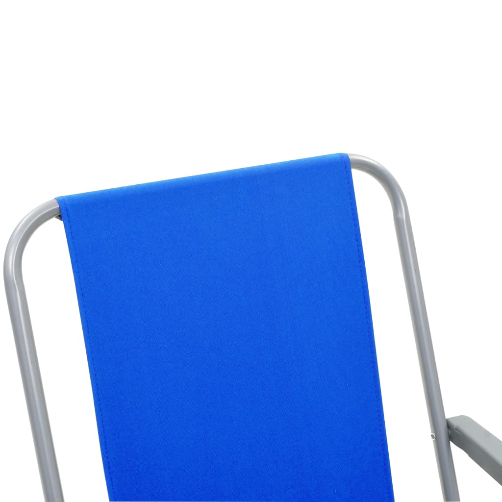 Folding Camping Chairs 2 pcs 52x59x80 cm Blue