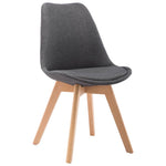 Dining Chairs 4 pcs Dark Grey Fabric