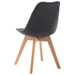 Dining Chairs 4 pcs Dark Grey Fabric