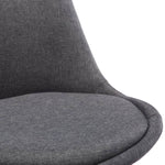 Dining Chairs 4 pcs Dark Grey Fabric