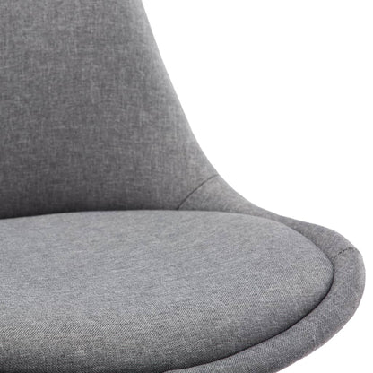 Dining Chairs 2 pcs Light Grey Fabric