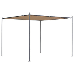 Gazebo with Flat Roof 3x3x2,4 m Beige
