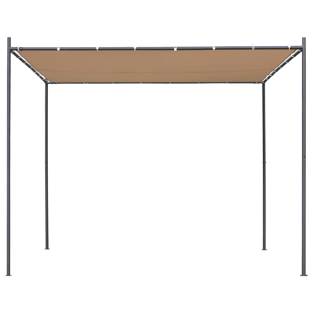 Gazebo with Flat Roof 3x3x2,4 m Beige