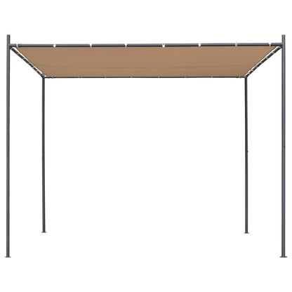Gazebo with Flat Roof 3x3x2,4 m Beige