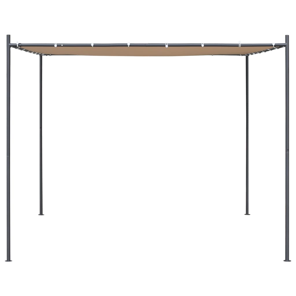 Gazebo with Flat Roof 3x3x2,4 m Beige