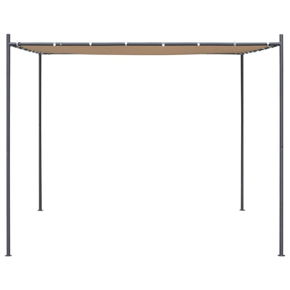 Gazebo with Flat Roof 3x3x2,4 m Beige